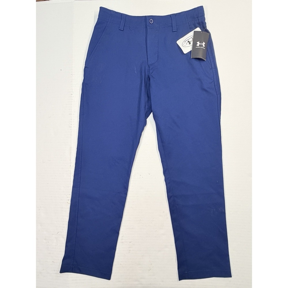 Under Armour Boys Golf Pants YMD Blue Performance Chino‎ Pants NWT Youth Medium